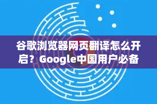 谷歌浏览器网页翻译怎么开启？Google中国用户必备技巧全攻略