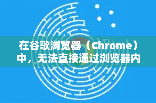 在谷歌浏览器（Chrome）中，无法直接通过浏览器内的设置来开启或关闭 IPv6-第1张图片-Google中文下载 - 轻松获取安全快速的浏览器体验