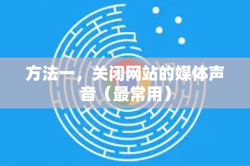 方法一，关闭网站的媒体声音（最常用）